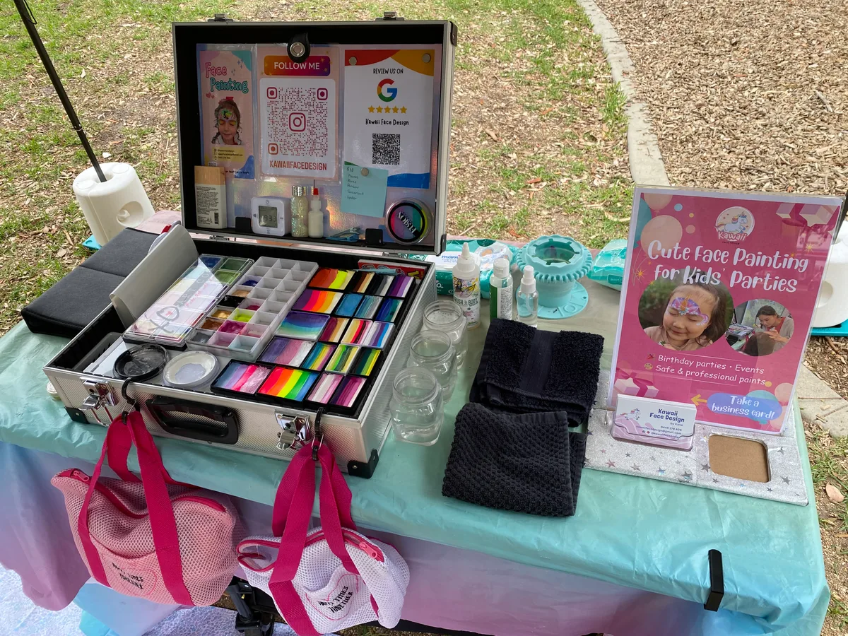Kana face painting at an event