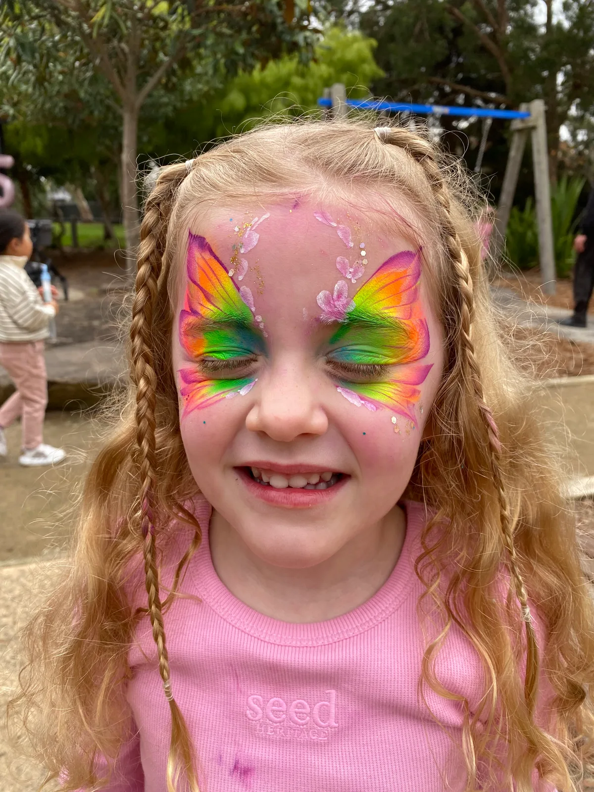 Butterfly face painting design variation