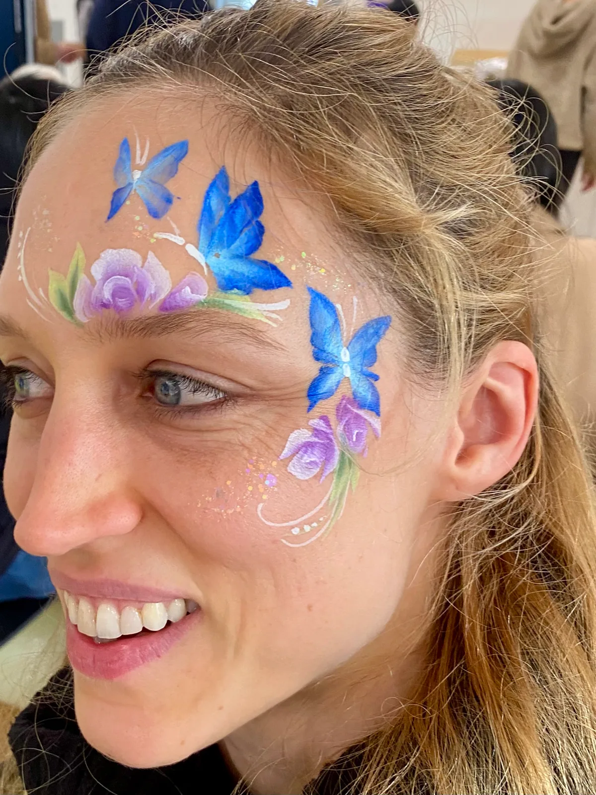 Butterfly face painting design variation