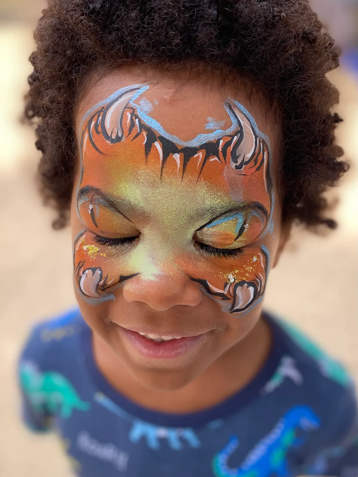 Dragon face painting design