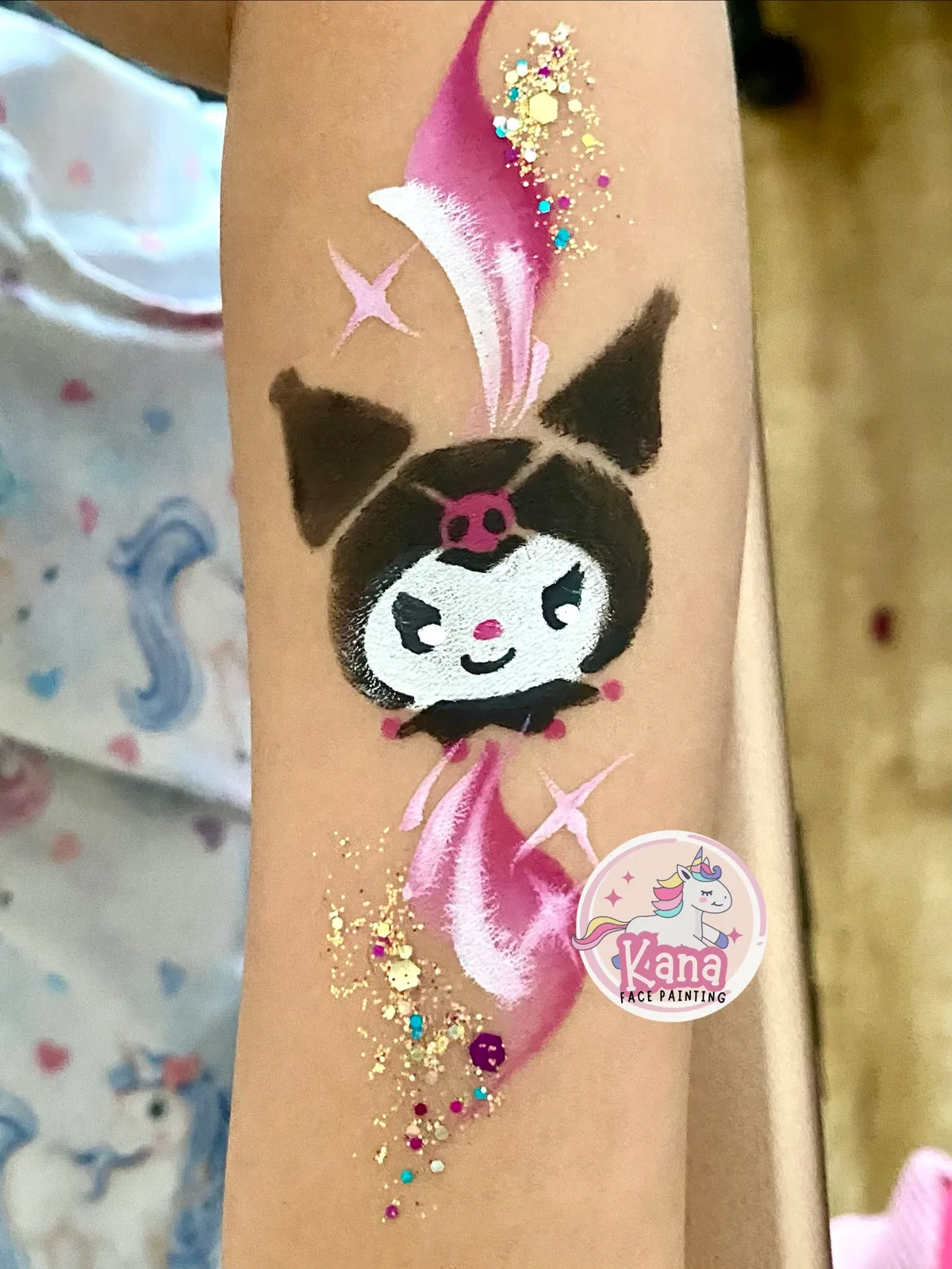 Kuromi arm painting design