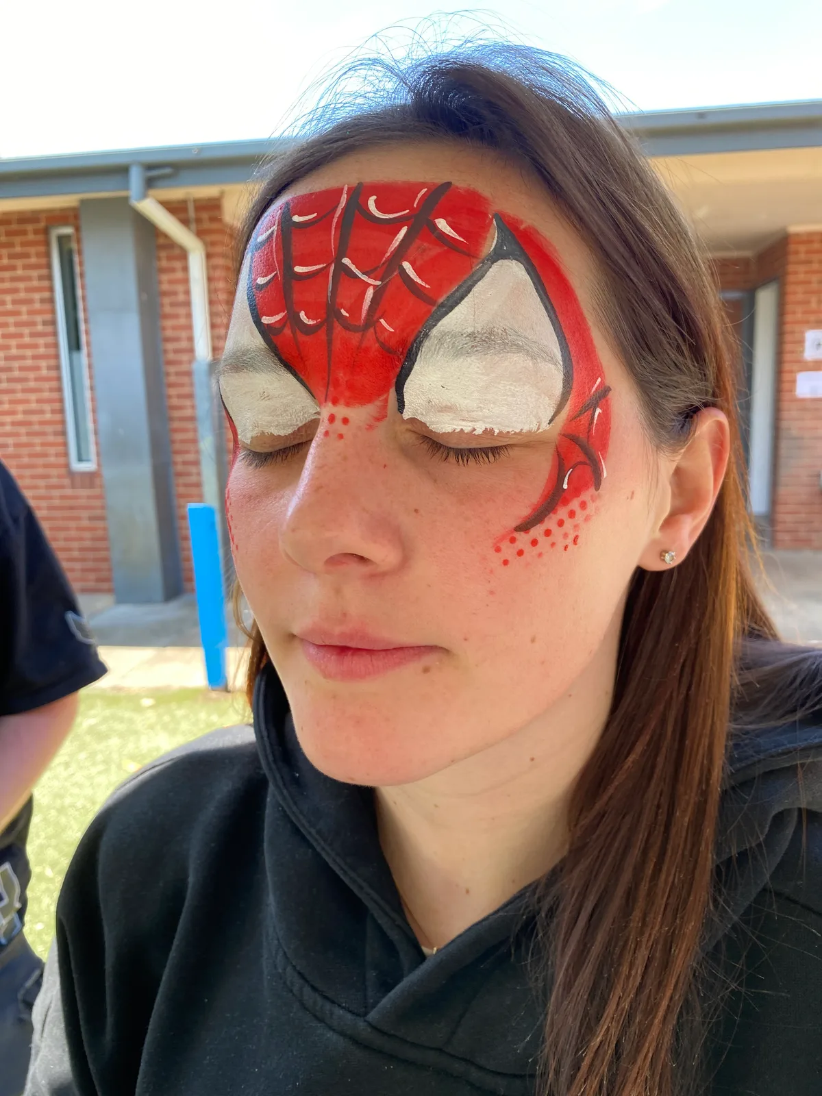 Spider-Man face painting design