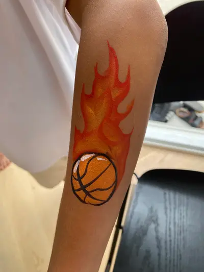 Basketball face painting design