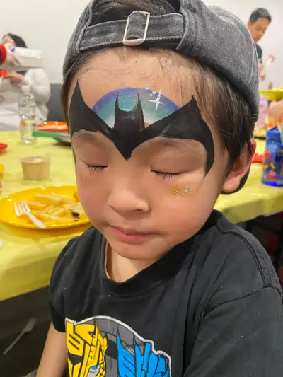 Batman face painting design