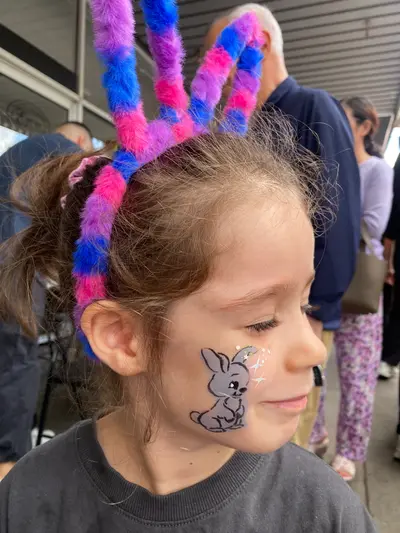 Bunny face painting design
