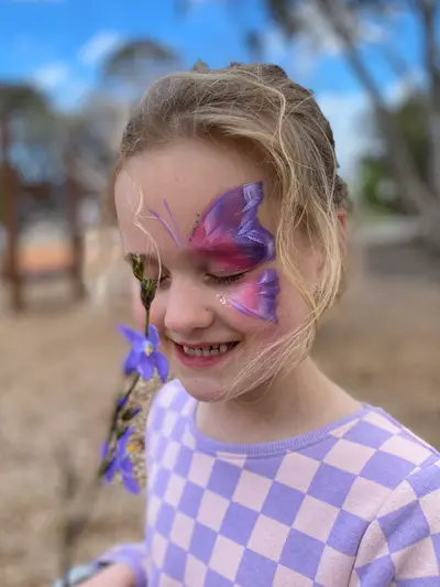 Butterfly face painting design variation