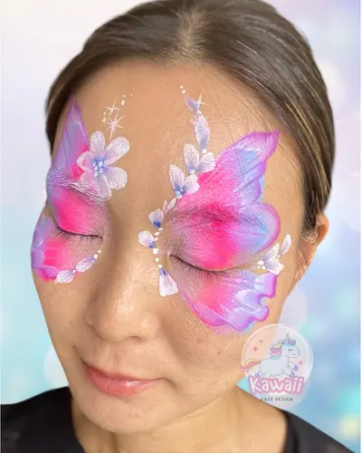 Butterfly face painting design