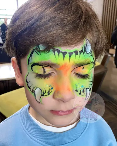 Dragon face painting design variation