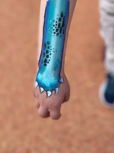 Dragon hand painting design