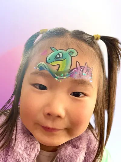 Lapras Pokémon face painting design
