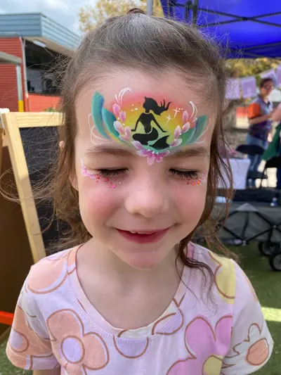 Mermaid face painting design variation