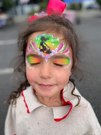 Mermaid face painting design