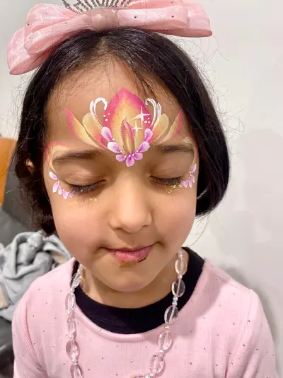 Princess crown face painting design