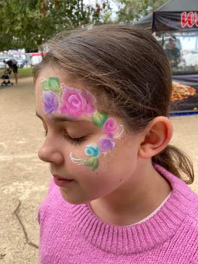 Roses face painting design