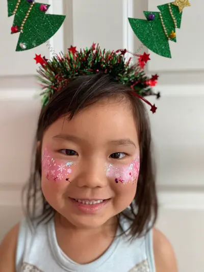 Snowflakes face painting design