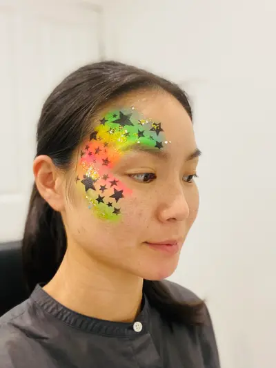 Stars face painting design