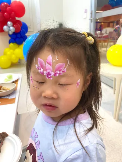 Unicorn face painting design variation