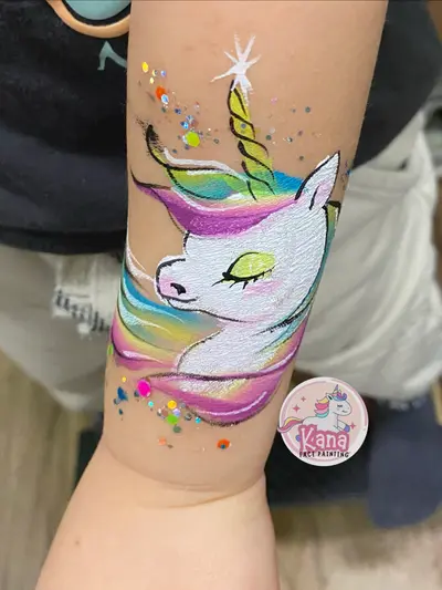 Unicorn arm painting design