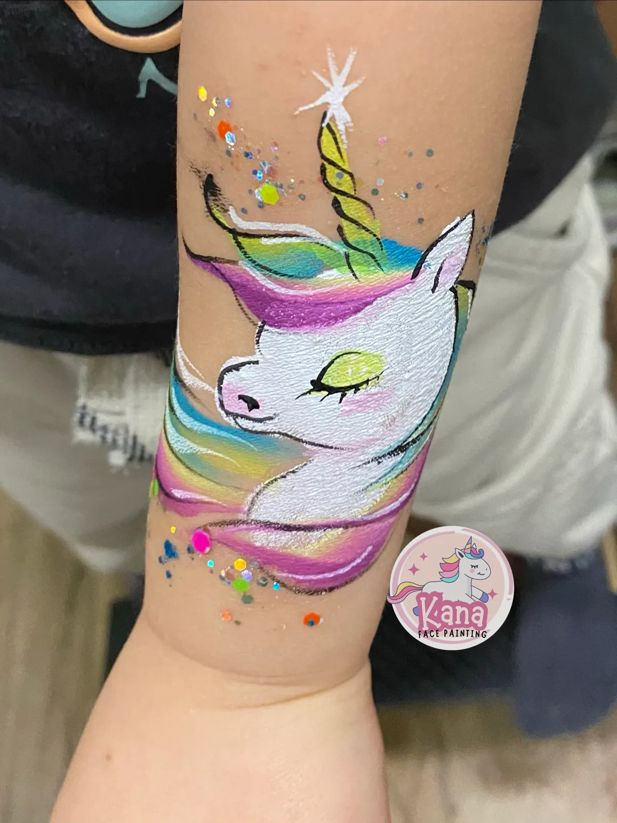 Unicorn arm painting design